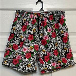 Men's Franks Floral Toucan Lined Swim Shorts